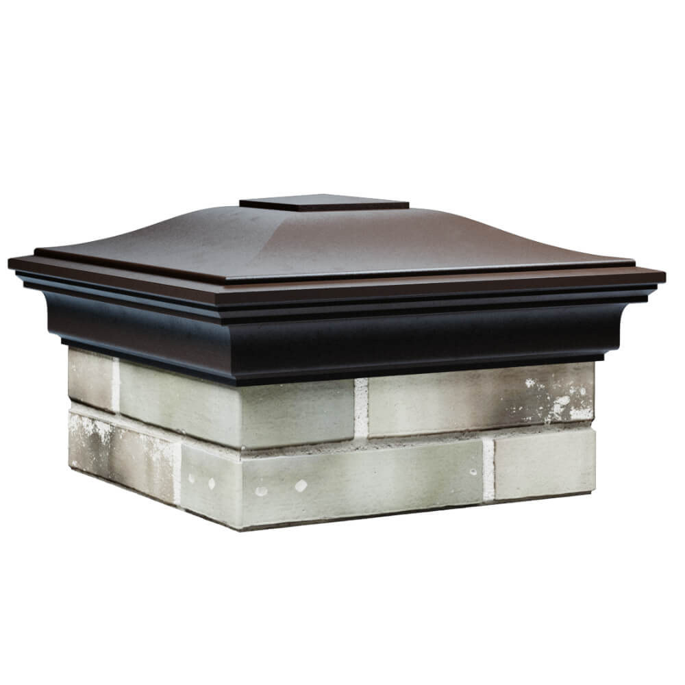 Колпак Zking Монблан Коричневый на столб 1.5х1.5 кирпича (385х385мм) в Сургуте фото