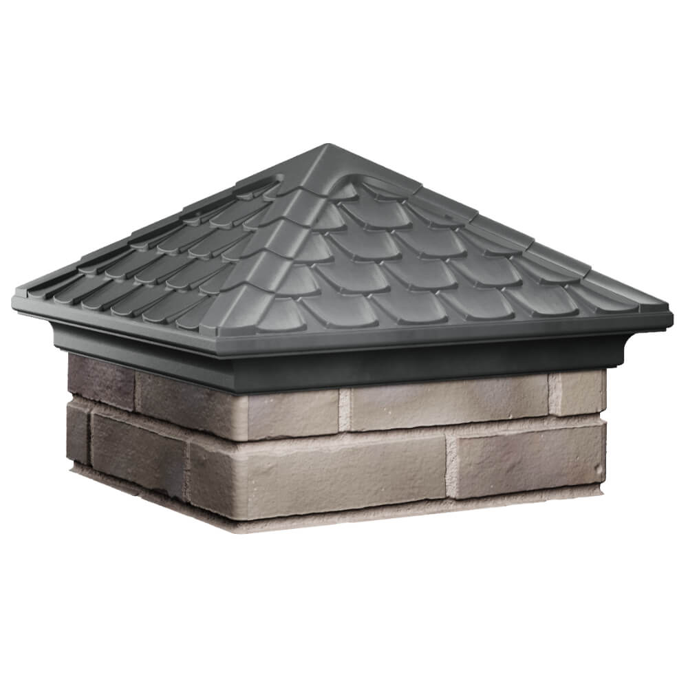 Колпак Zking Эльбрус Серый на столб 1.5х1.5 кирпича (385х385мм) в Сургуте фото