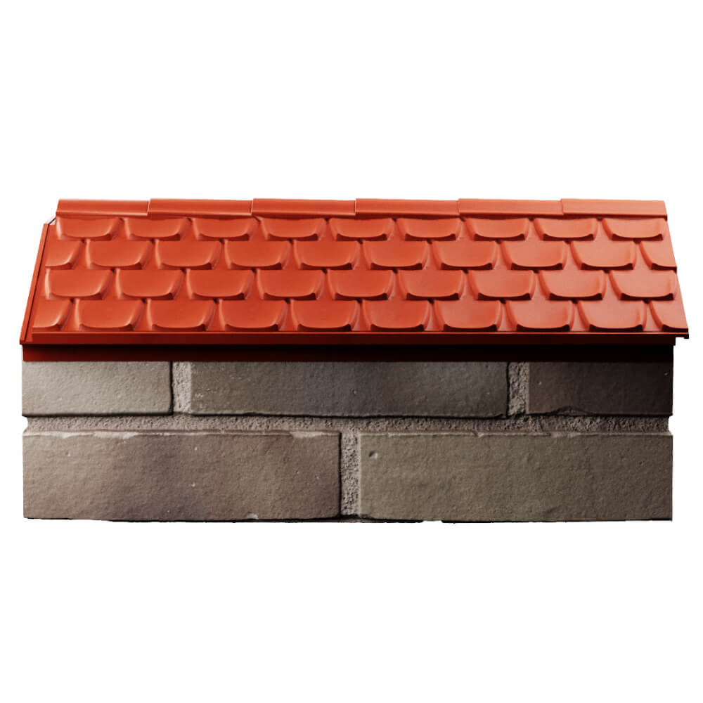 Парапет Zking Эльбрус Красный с посадкой на 1 кирпич (255мм) в Сургуте фото