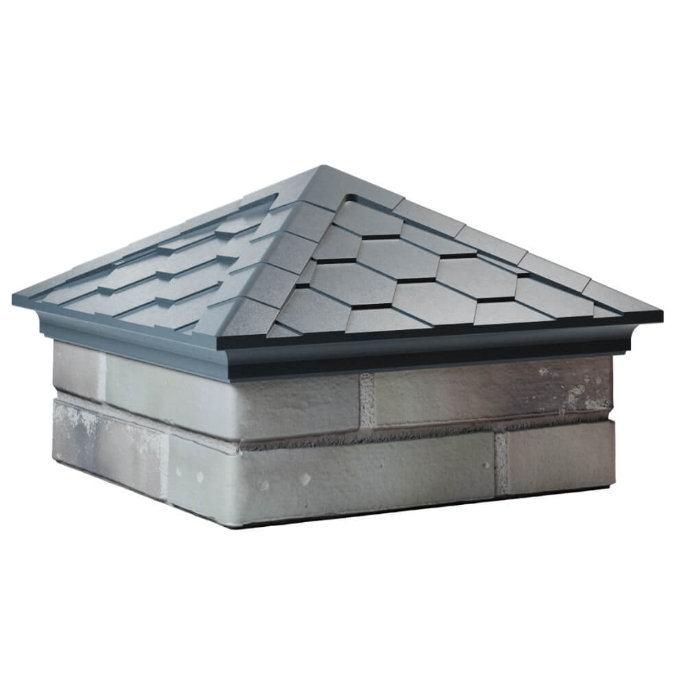 Колпак Zking Эверест Серый на столб 1.5х1.5 кирпича (390х390мм) в Сургуте фото