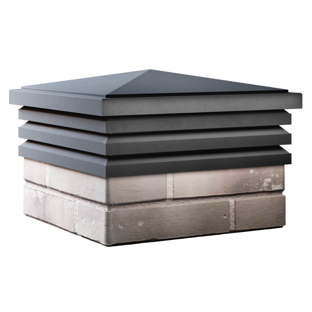 Колпак Zking Бона ХайТек Серый на столб 1.5х1.5 кирпича (385х385мм) в Сургуте фото