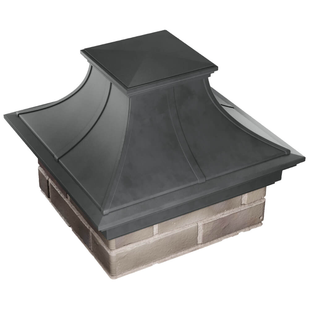 Колпак Zking Монблан Премиум Серый на столб 1.5х1.5 кирпича (385х385мм) в Сургуте фото