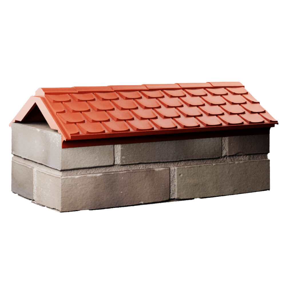 Парапет Zking Эльбрус Красный с посадкой на 1 кирпич (255мм) Сургут фото
