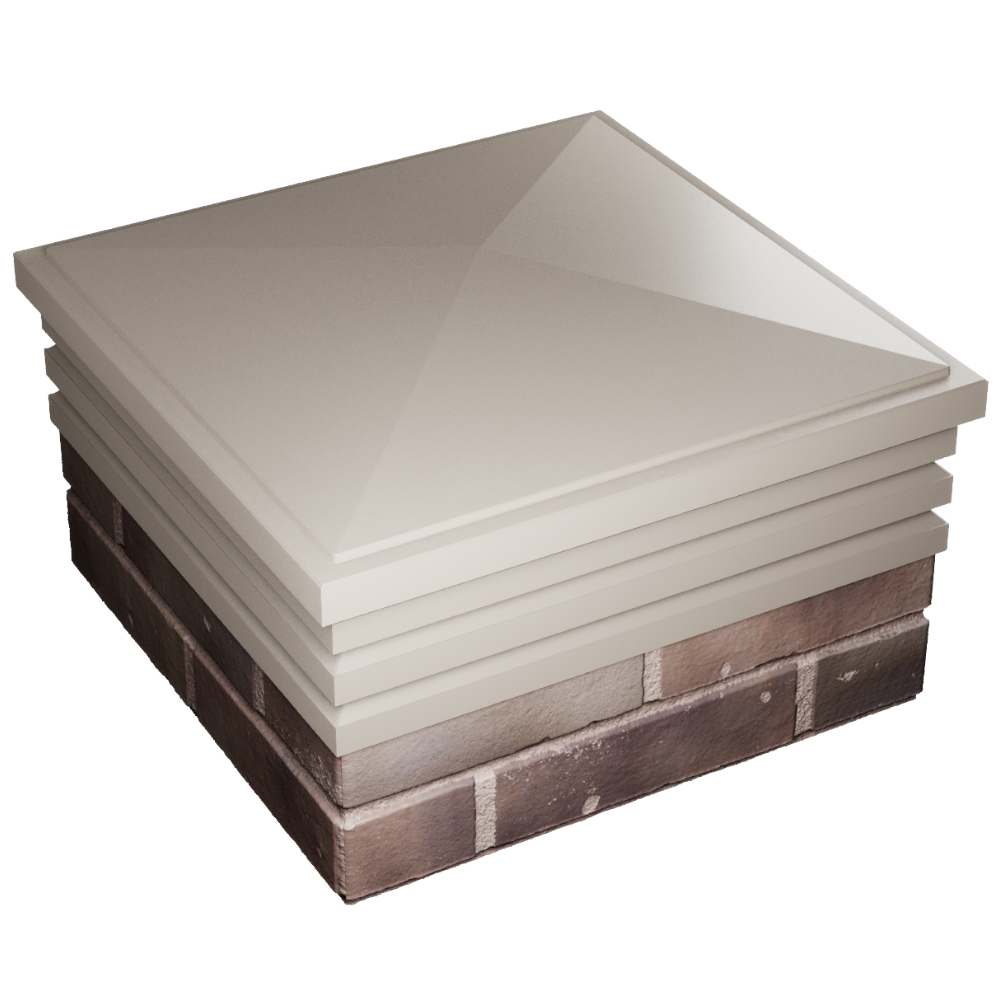 Колпак Zking Бона ХайТек Бежевый на столб 2х2 кирпича (513х513мм) в Сургуте фото