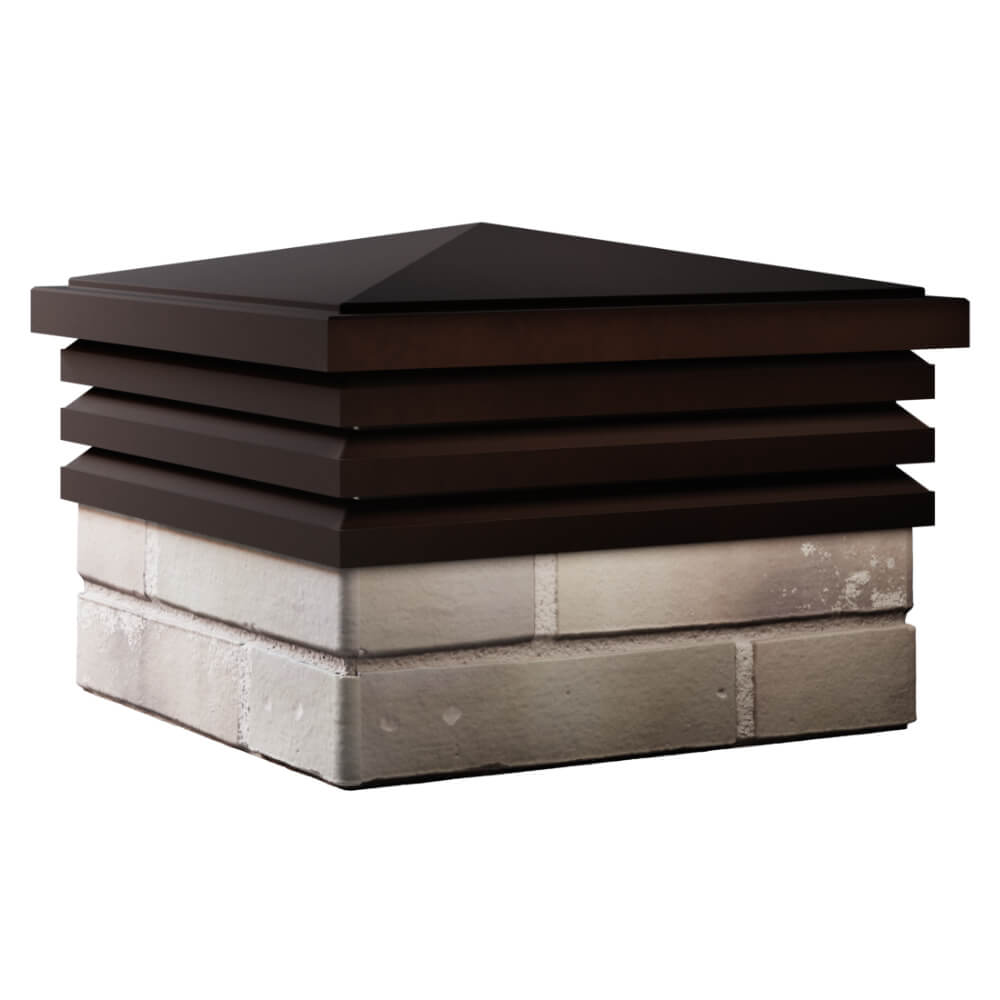 Колпак Zking Бона ХайТек Коричневый на столб 1.5х1.5 кирпича (385х385мм) в Сургуте фото