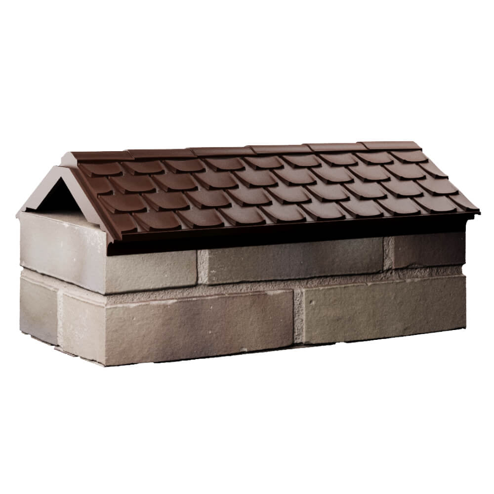 Парапет Zking Эльбрус Коричневый с посадкой на 1 кирпич (255мм) Сургут фото