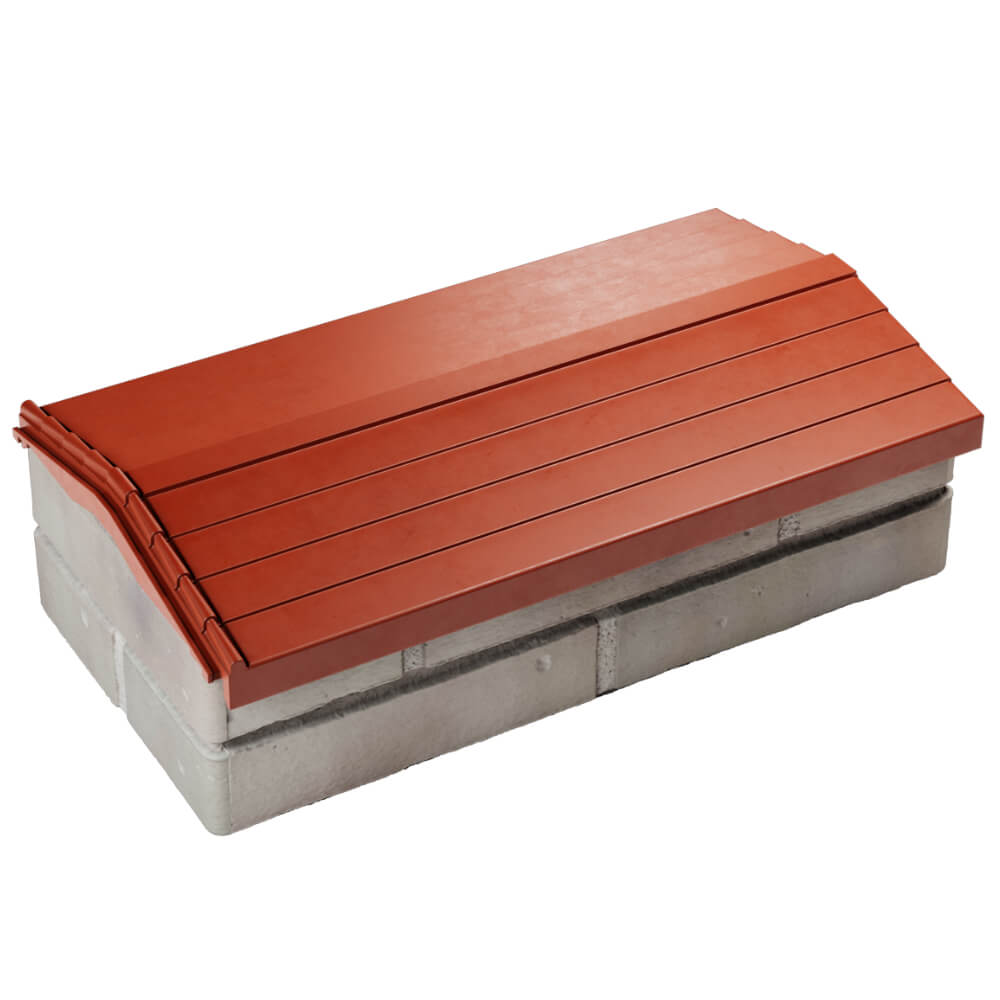 Парапет Zking Бона ХайТек Красный с посадкой на 1 кирпич (200/225/255мм) в Сургуте фото