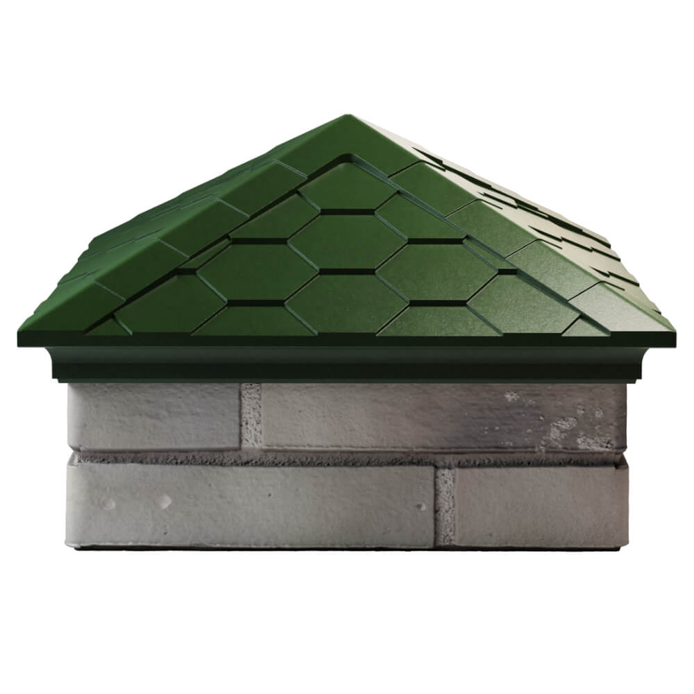 Колпак Zking Эверест Зеленый на столб 1.5х1.5 кирпича (390х390мм) Сургут фото